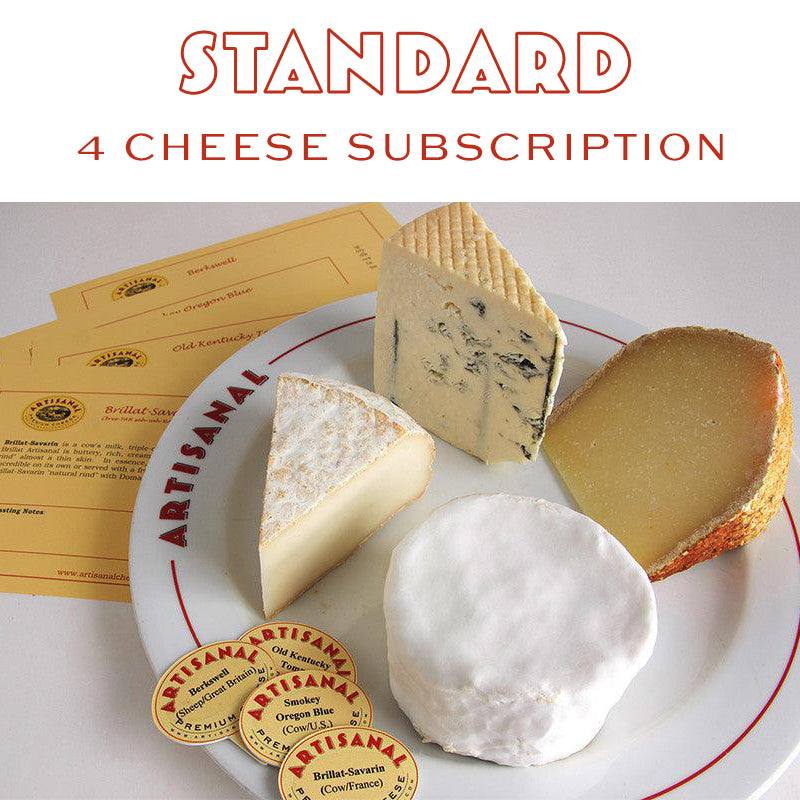Artisanal Cheese Monthly Club 4 cheeses subscription