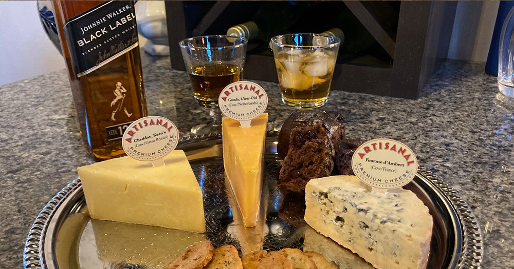 A Beautiful Night of select Artisanal Premium Cheeses and Johnnie Walker Black Label