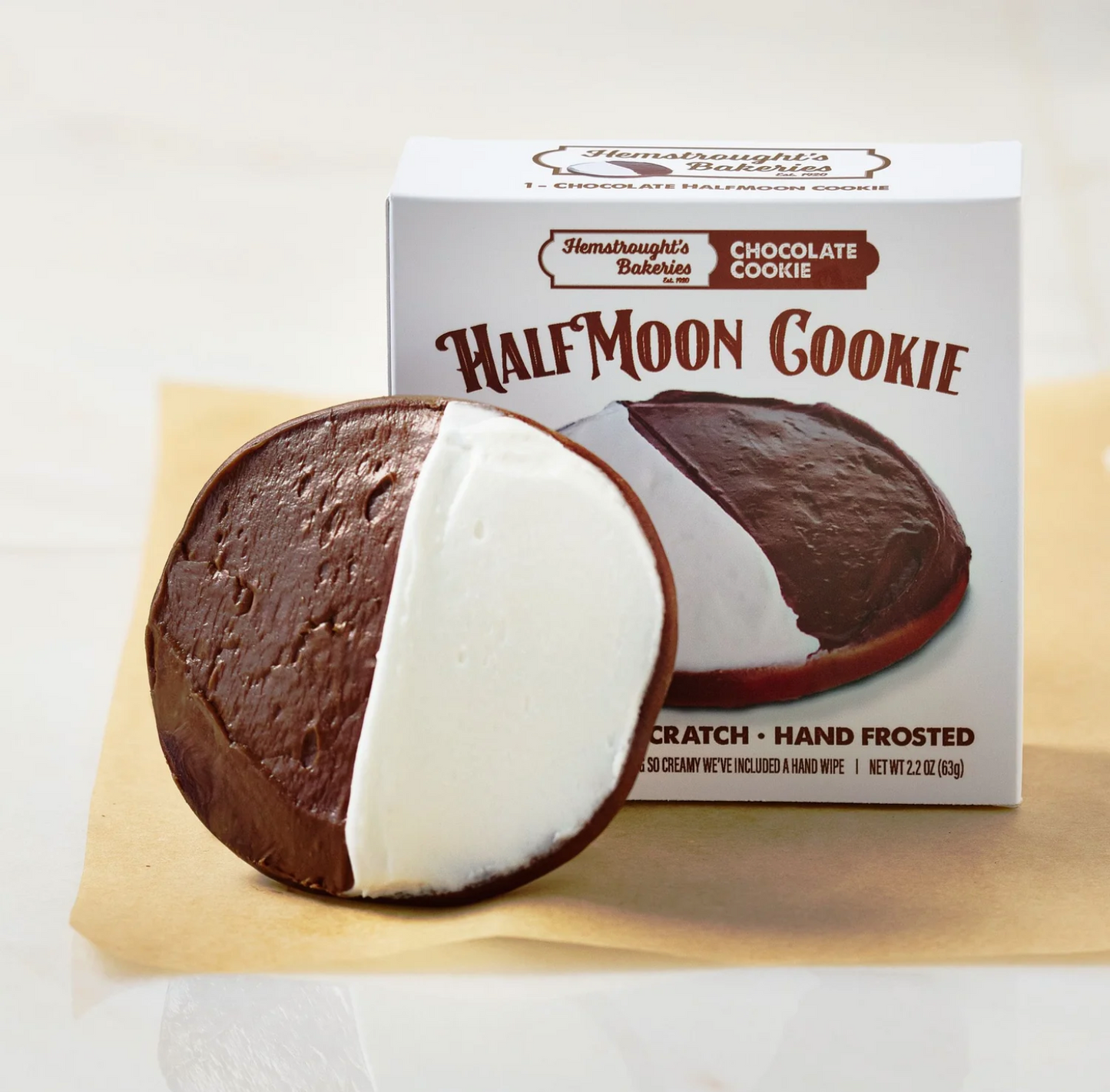Hemstrought's Single Chocolate Halfmoon Cookie
