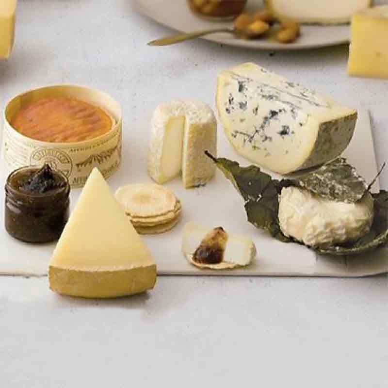 Artisanal Cheese Gift Basket - French Cheese Collection, 5 Cheeses